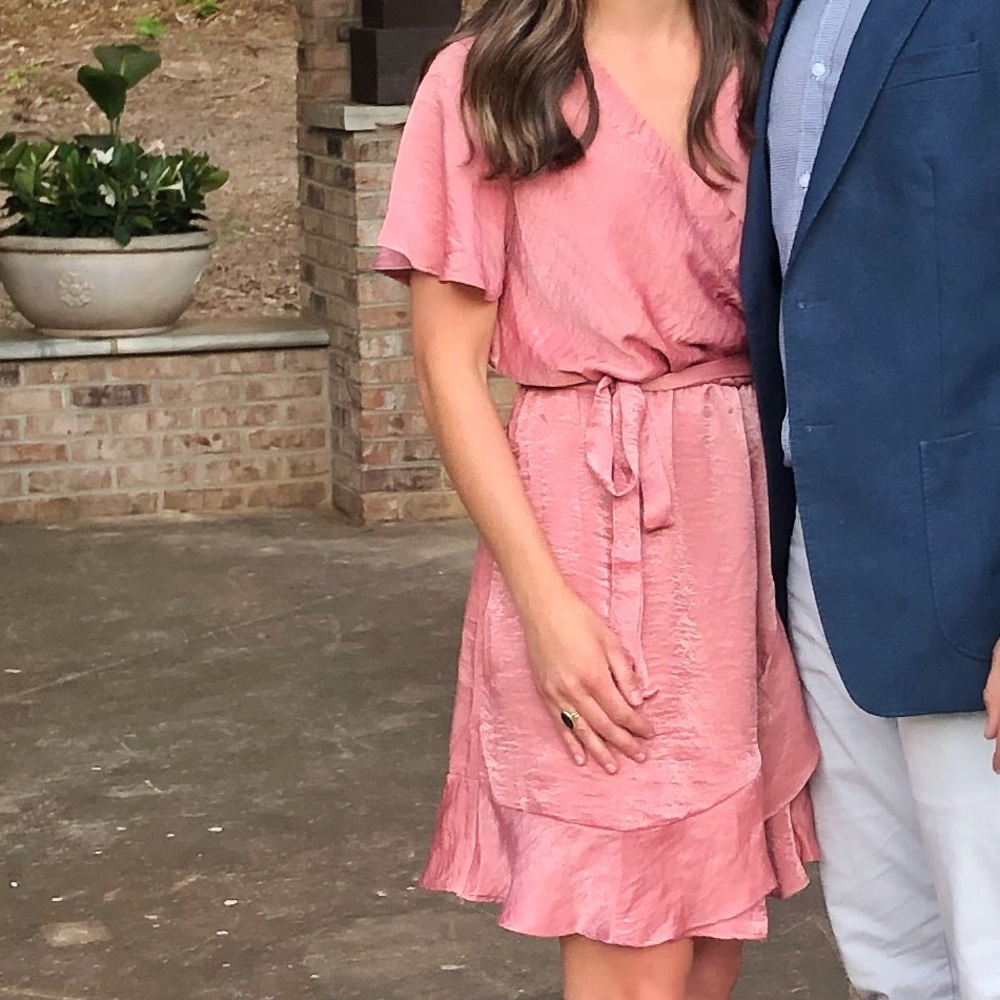 Vici “Talking Smooth Ruffle Dress” - Mauve